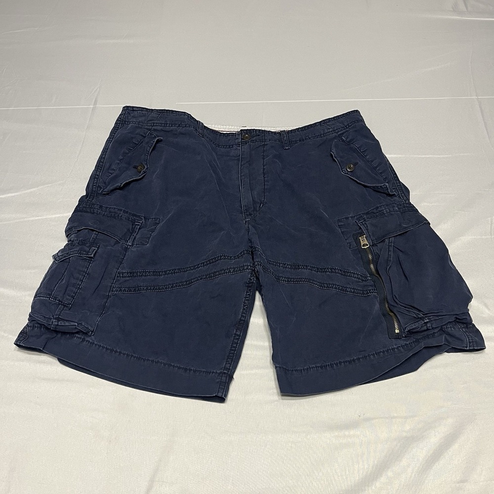 Vintage Polo Ralph Lauren Shorts Men's 38 Navy Blue Surplus Cargo Field Fade